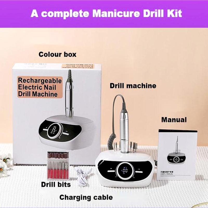 Máquina elétrica profissional para furar unhas